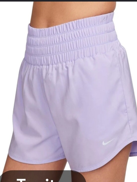 Nike Pants - Nike Lavender Smocked-Waist Athletic Shorts